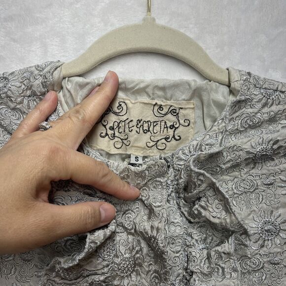 Pete & Greta Johnny Was Ruffle Dress Women’s S Silk Baby Doll Coquette Cottage - Picture 3 of 9